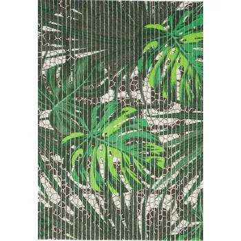 Koupelnová předložka MultiDecor Koupelnová protiskluzová pěnová rohož MATA monstera 45x65 cm zelená