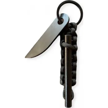 Vybavení pro přežití Paracord SURVIVAL klíčenka s křesadlem S, škrtadlo