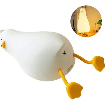 Hodiny Dětská silikonová lampička - kačátko