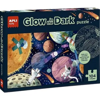 Dětské zboží Apli Puzzle svítící ve tmě Sluneční soustava