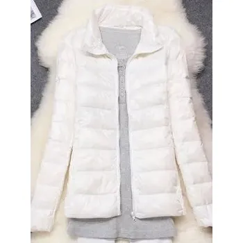 Dámská parka Dámská zimní bunda s prošíváním – ultralehká, péřová, do -10°C Barva: Béžová, Velikost: XL