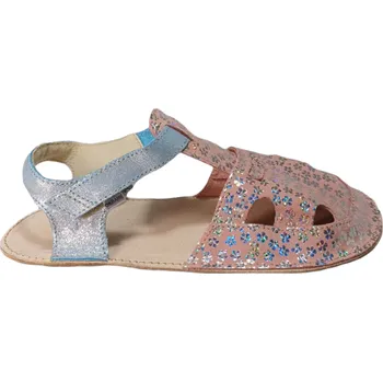 Chlapecké sandály Dětské kožené barefoot sandálky ITHAKA/I růžová 34