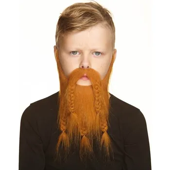 Karnevalový kostým Dětský plnovous s knírem rezavý VI08929x