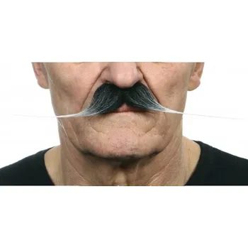 Karnevalový kostým Knír do špičky úzký černošedý VI02945x