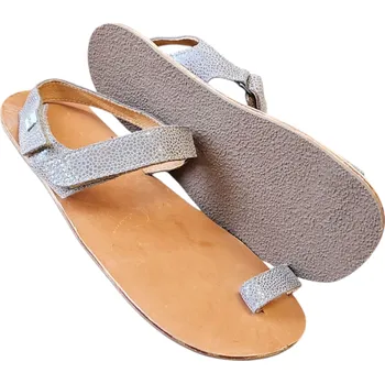 Dámské sandále Kožené barefoot sandály na palec CAPRI/X hnědá 38