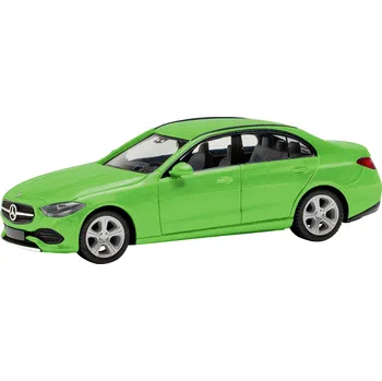 Modelová železnice Herpa 430913-003 H0 model osobního automobilu Mercedes Benz Třída C Limuzína, zelená, světlá