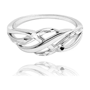 Prsten Dámský stříbrný broušený prsten JMAN0183SR