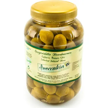 oliva Amvrakia zelené olivy bez pecky (Pitted) Mamouth 1kg