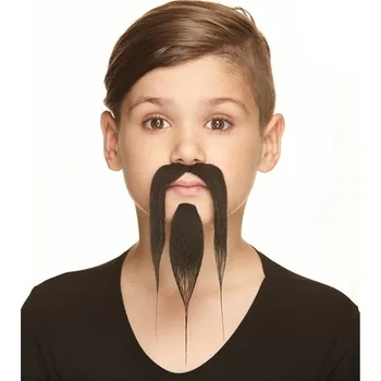 Karnevalový kostým Dětská bradka s knírem černá VI08926x