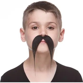 Karnevalový kostým Dětský knír dlouhý, černý VI08911x