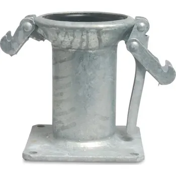 Hadicová spojka ITAL HÁK TRN PŘÍRUBA ČTVERCOVÁ - 4" pozink DN 100 mm s háky a těsněním