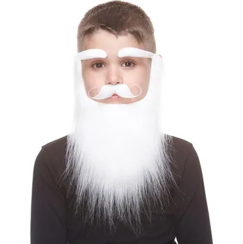 Dětský plnovous s knírem a obočím bílý VI08924x