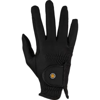 Pracovní rukavice Equestro Unisex rukavice z umělé kůže s gripem, 7, černá