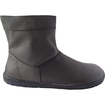 Dámské válenky Dámské celokožené kotníčkové boty na zip COOL šedá 38