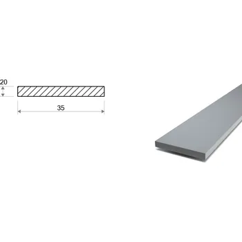 Stavební profil Plochá ocel tažená 35x20