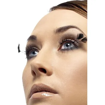 Karnevalový doplněk Řasy Černé s peřím SF34994x