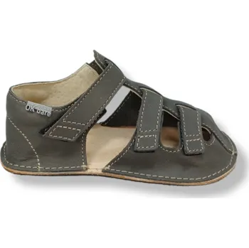 Chlapecké pantofle Dětské regulovatelné barefoot sandálky MAYA - navrhněte si tmavě šedá - 07, podešev KT2