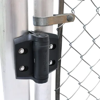 příslušenství k bráně Samouzavírací závěsy pro bezpečnostní branky pro trubky 6/4“ – černá, polymer, 48,3 mm, pár