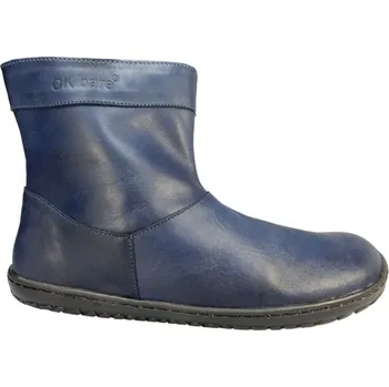 Dámské kozačky Dámské kožené kotníčkové boty na zip COOL modrá 39