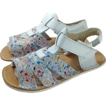Chlapecké sandály Dívčí kožené barefoot sandálky Miami/I bílá 33