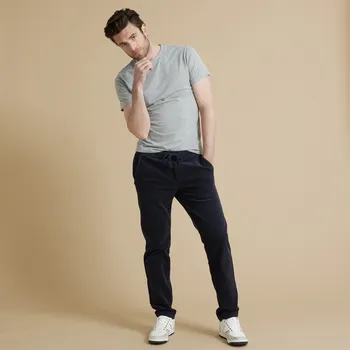 Dámské kalhoty Ležérní kalhoty z jemně žebrovaného manšestru modrošedá 44/46