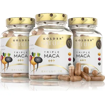 Přírodní produkt Golden Nature Exclusive Triple Maca 2+1 300 kapslí