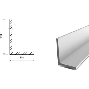 Stavební materiál Hliníkový profil L 150x100x5 (EN 6060)