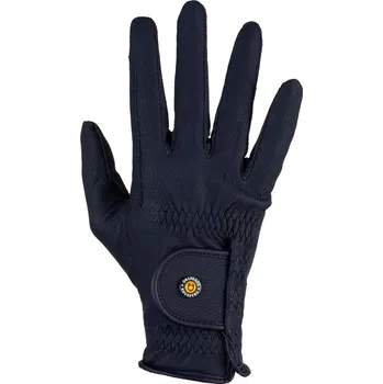 Rukavice Equestro Unisex rukavice z umělé kůže s gripem, 7,5, tmavě modrá