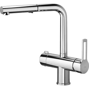 Vodovodní baterie Paffoni RINGO Dřezová baterie s vytahovací sprchou Barva: Chrom RIN295CR-MET