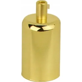 Objímka na žárovku Objímka E27 zlatá hladká mosazná pro lampu