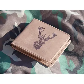 Peněženka Kožená peněženka JELENÍ HLAVA, hnědá