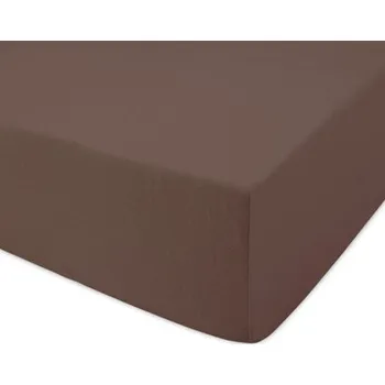 Prostěradlo Prostěradlo s gumou jersey 160x200 čokoláda 030