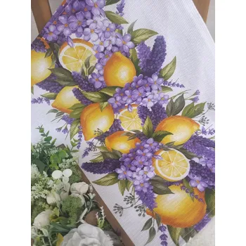 Utěrka Kuchyňská utěrka - šeřík a citróny