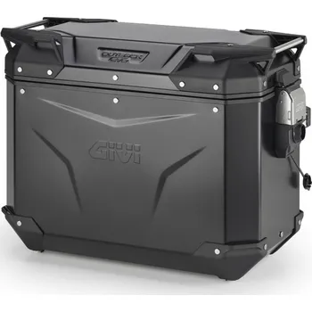 Zavazadlo na motocykl OBKEV44BL černý levý kufr GIVI Trekker Outback EVO SMART hliníkový (boční), bez zámku, 44 ltr.