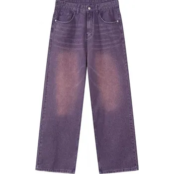 Pánské džíny Pánské džíny – rovný střih, vintage styl Barva: Fialová, Velikost: M