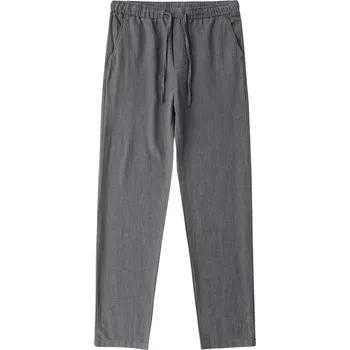 Pánské kalhoty Lněné volné kalhoty – rovný střih, prodyšný materiál Velikost: XL, Barva (Varianta): Šedá