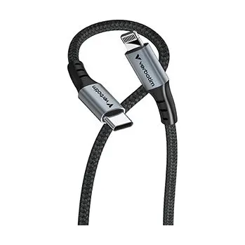 Datový kabel Verbatim USB kabel USB C samec - USB lightning samec, 60W, 1.2m, černý, box, 31844