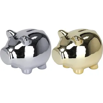 PMS Pokladnička PIGGY Prasátko ZLATÉ • STŘÍBRNÉ - PMS Pokladnička PIGGY Prasátko ZLATÉ