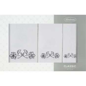 FROTÉ RUČNÍK LILA SADA 1KS 30X50 CM, 1KS 50X90 CM, 1KS 70X140 CM BÍLÁ