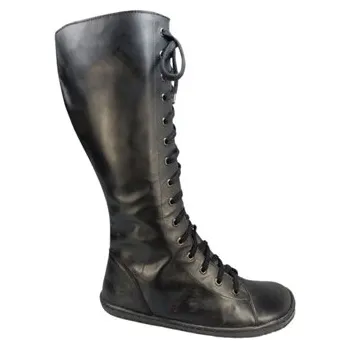 Dámská fitness obuv Dámské vysoké barefoot kozačky HOY černá, podšívky kožené 41