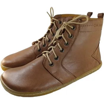 Dámská fitness obuv Dámská kotníčková barefoot obuv na šněrování i zip DEVON hnědá 39