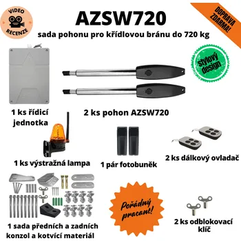 Pohon brány AZSW720 - sada pohonu pro křídlovou bránu do 720 kg