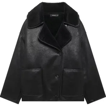 Dámský křivák Oboustranná dámská bunda s límcem v ležérním stylu Velikost: S, Barva (Varianta): Černá