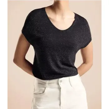 Černá glitter halenka Street One (Triko s třpytkami značky Street One)