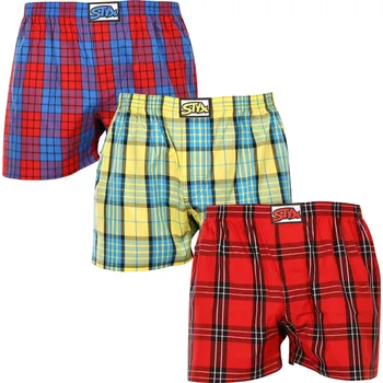 Trenýrky 3PACK pánské trenky Styx klasická guma vícebarevné (3A10123) XXL Možnost vrácení zboží ZDARMA do 120 dnů!