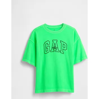 Chlapecké tričko GAP Chlapecké Dětské oversize tričko Heavyweight Athletic Logo GAP Zelená 104/110 (2856560)