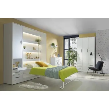 Ložnicová sestava Domel Ložnice Perfect LED osvětlení: Bez LED osvětlení, Barevné provedení Domel: Bílá + Artisan, Úchyty Domel: Černé