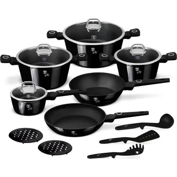Sada nádobí Sada nádobí Berlingerhaus BH-8232 s titanovým povrchem 15 ks Black Vantage Collection