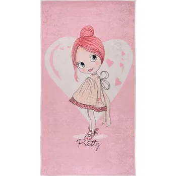 Koberec Růžový pratelný dětský koberec 100x160 cm Pretty Girl – Vitaus ID_1779396