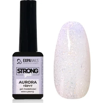 Umělé nehty UV/LED Gel modelovací Strong - Aurora třpyt 15 g
